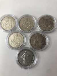 Лот от шест броя сребърни монети