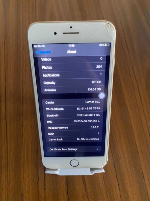 iPhone 7 Plus sticla sparta si amprenta nefunctionala