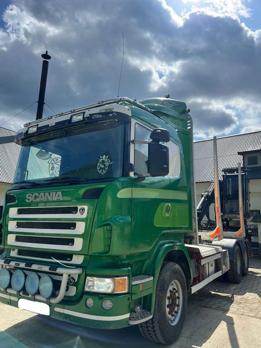 Scania R500 Transport Forestier Lemn Semiautomata Macara HIAB 96S 79