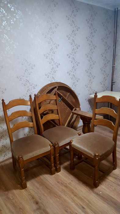 masa lemn masiv cu scaune