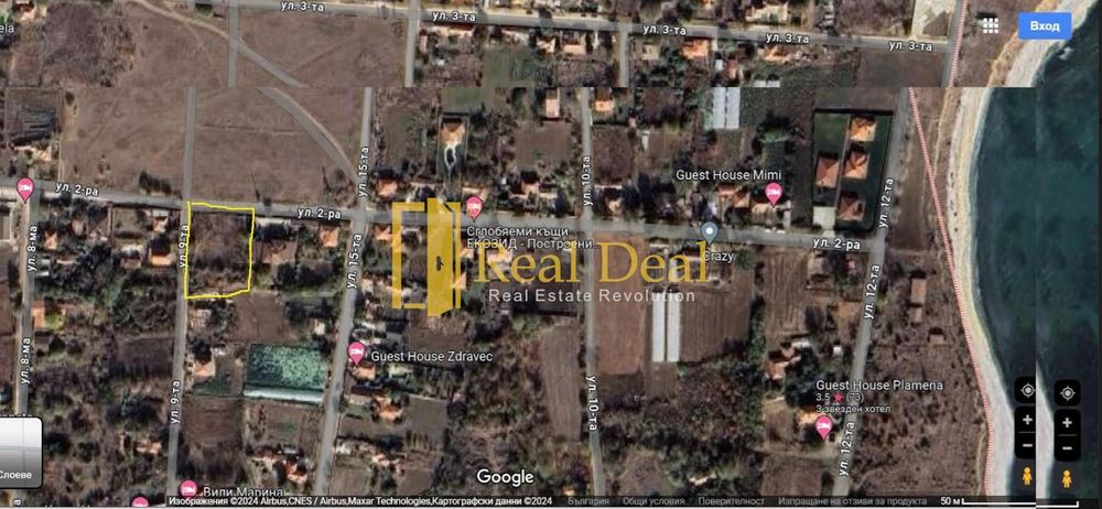 Продава се Парцел в с. Крапец, Област Добрич - 1414 кв.м за 45 €/кв.м - Снимка #1