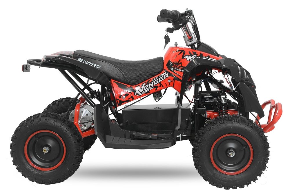 ATV Electric Eco Avenger 800W 36V cu 3 Trepte de Viteza #Rosu