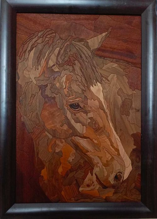 Уникальная картина в стиле интарсии