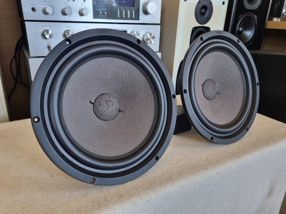 Set Difuzoare Mid/Bass Canton. 4 ohms, 60 watts, 25,6 cm. Impecabile.