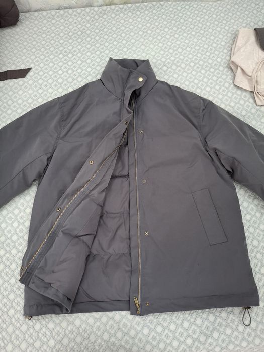 Куртка зимняя серого цвета, почти новая, оверсайз, качества отличная