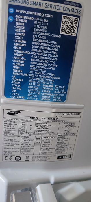 Combina frigorifica Samsung RB31FERNDEF, 310 l, Full No Frost, clasa A