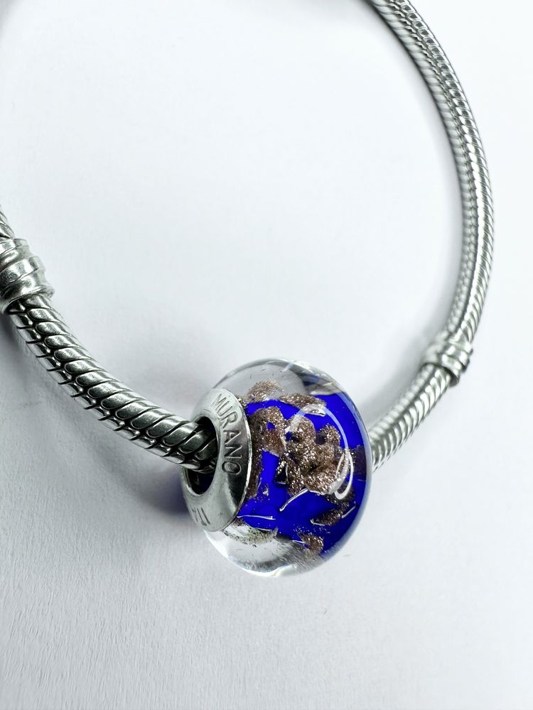 Charm din sticla Murano, pentru bratari tip Pandora - Talisman