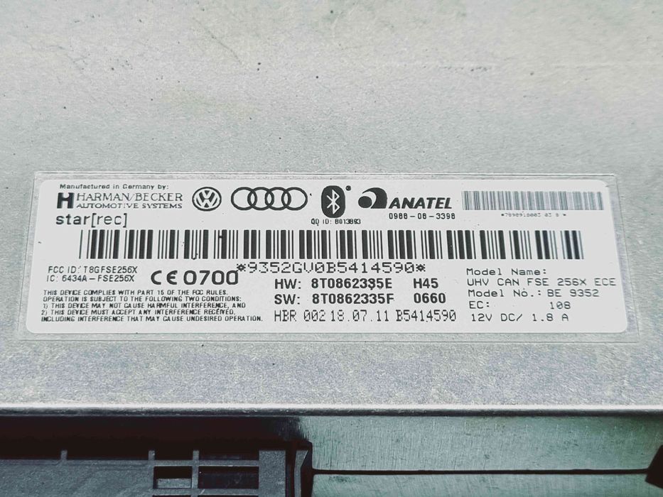 Modul bluetooth Audi A4 (8K5, B8) Avant [Fabr 2008-2015] 8T0862335E