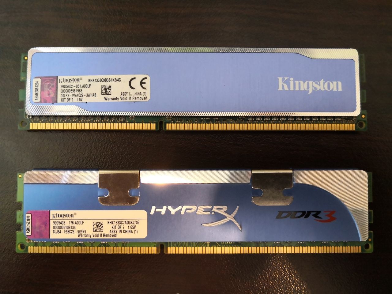 Продавам 2 x 2GB DDR3