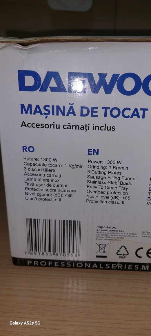 Vind Masina de Tocat Carne Daewoo 1300W Noua