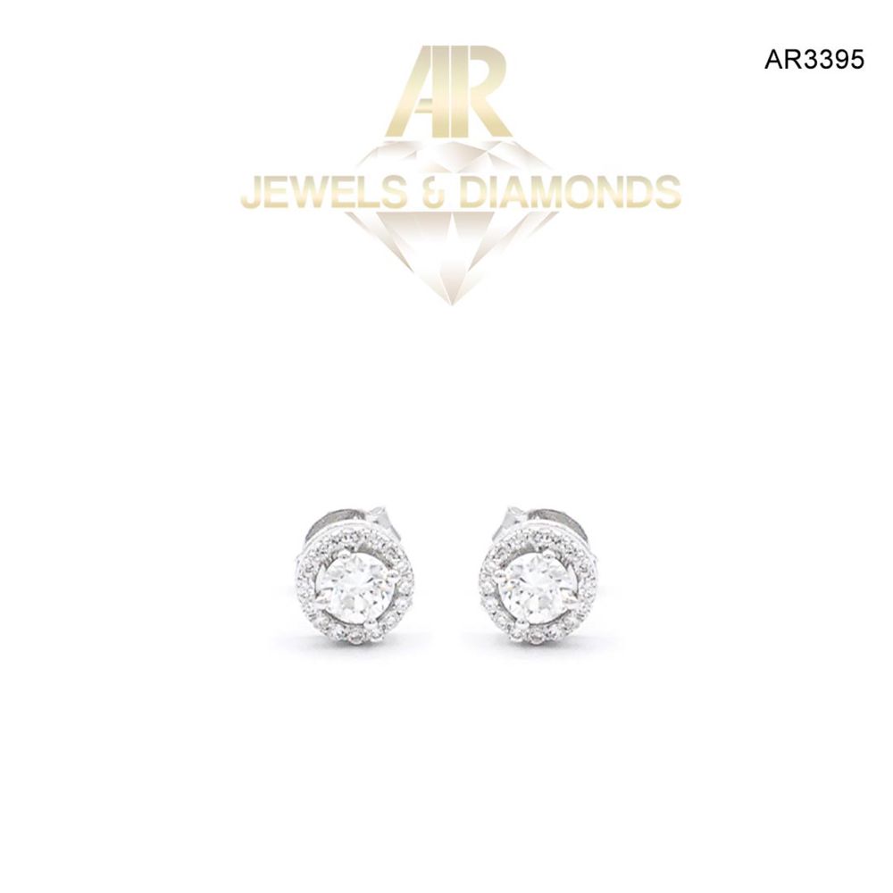 Cercei Aur Alb 14 K cu DIAMANTE model nou ARJEWELS(AR3395)