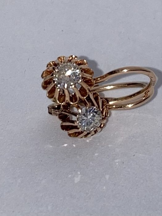 Cercei vechi aur  cu diamante 0.50ct