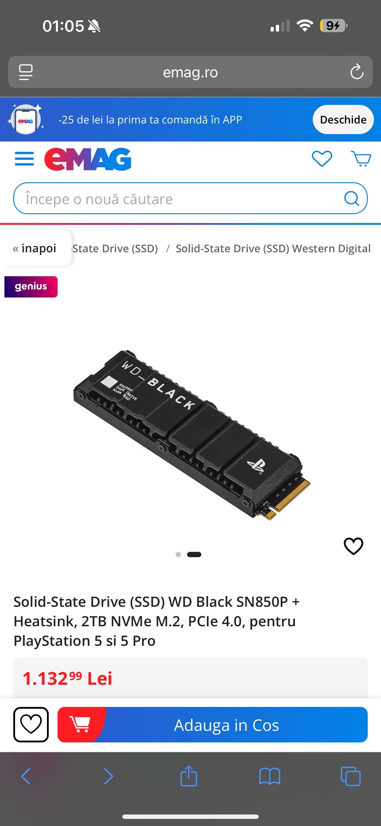 SSD WD Black SN850P + Heatsink, 2TB NVMe M.2, PCIe 4.0