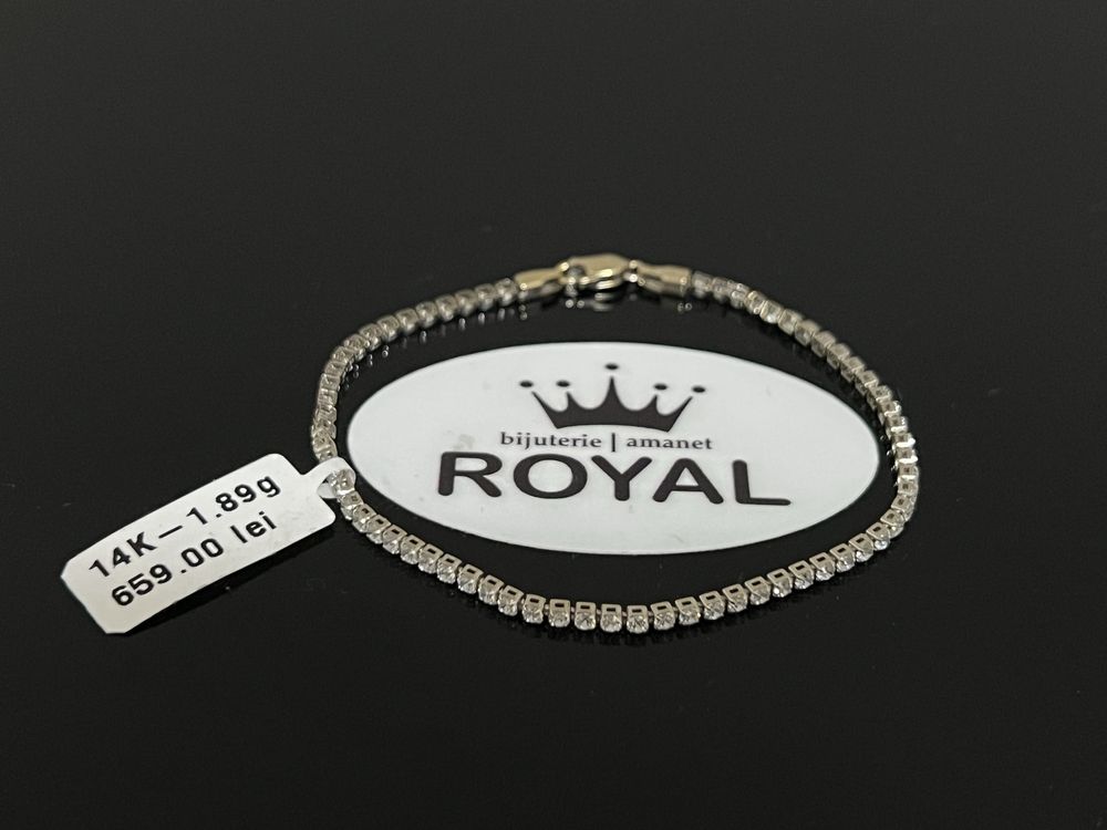 Bijuteria Royal CB : Bratara dama aur alb 14k 1,89 grame