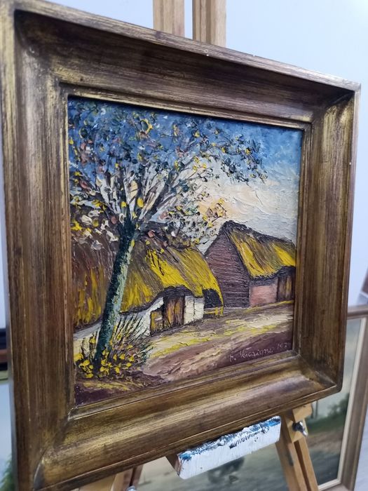 Импасто Миниатюра - Селски Пейзаж