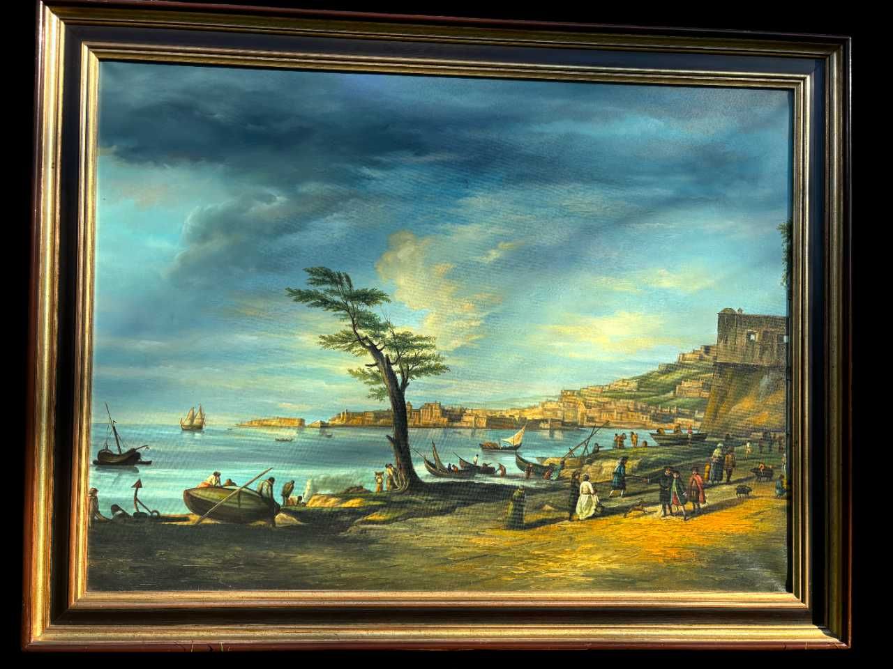 Tablou replica Claude-Joseph Vernet - "Vedere a orașului Napoli"