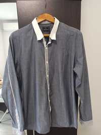 Синя мъжка риза Teodor, размер L-XL