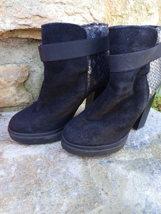 Боти кожа и велур