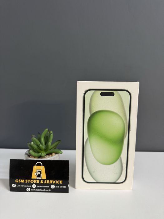 Iphone 15 Green 128Gb Nou Sigilat Garantie  Gsm Store&Service