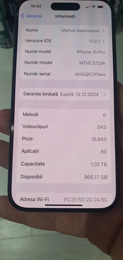 Iphone 15 pro 1TB