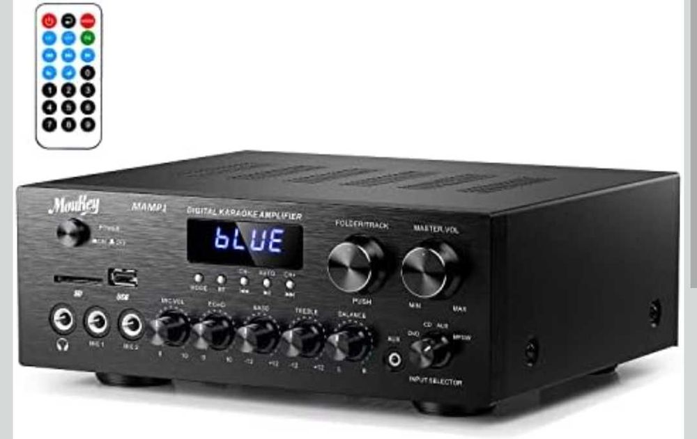 Bluetooth 5.0 стерео аудио усилвател Moukey 2.0 канален USB,SD,AUX,RCA