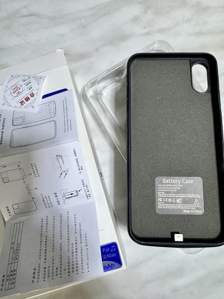 Husa cu baterie iPhone Xs max Power Pro, 6000mAh, negru