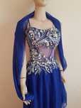 Rochie lunga, albastra, mas L/ 42- 44, paiete, Fabuluxe