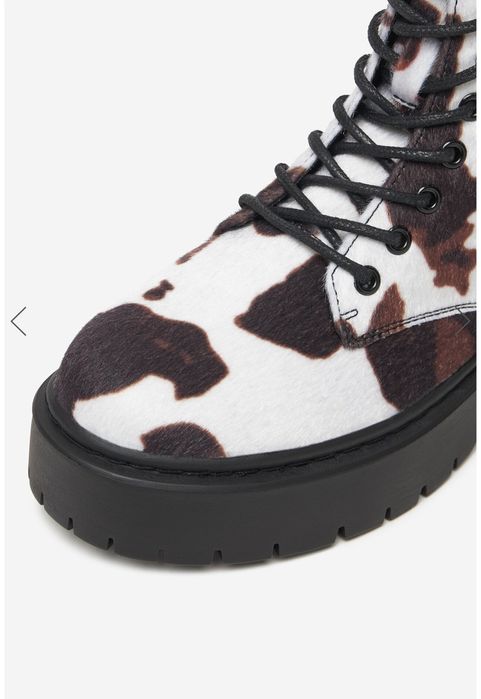 Дамски боти тип кубинки DeeZee 41 номер с мотив / десен на крава