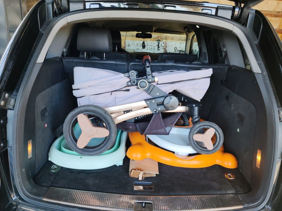 Carut 3 in 1, cadita pliabila cu hamac, premergator