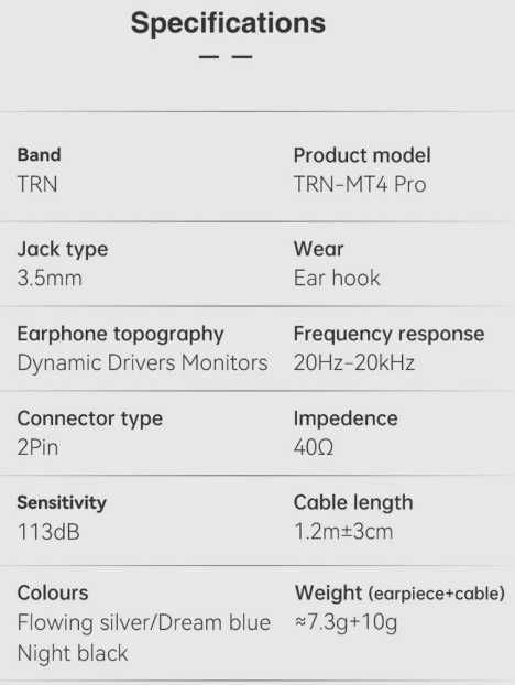 Новые запечатанные проводные наушники TRN MT4PRO 2DD цвет Silver HI-FI