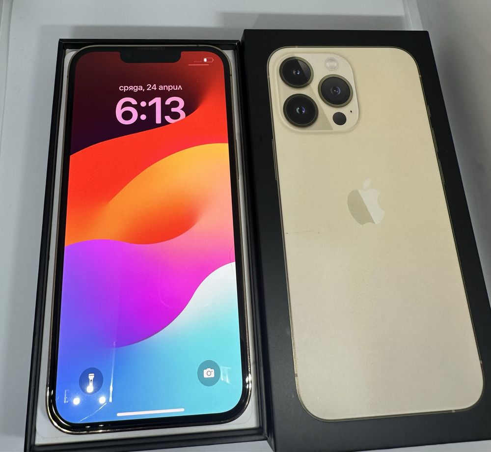 iPhone 13 Pro 128GB Gold като НОВ Без забележки