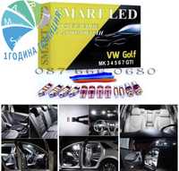 LED крушки СЕТ VW Golf 2 3 4 5 6 7 V lV голф интериор xenon плафон gti