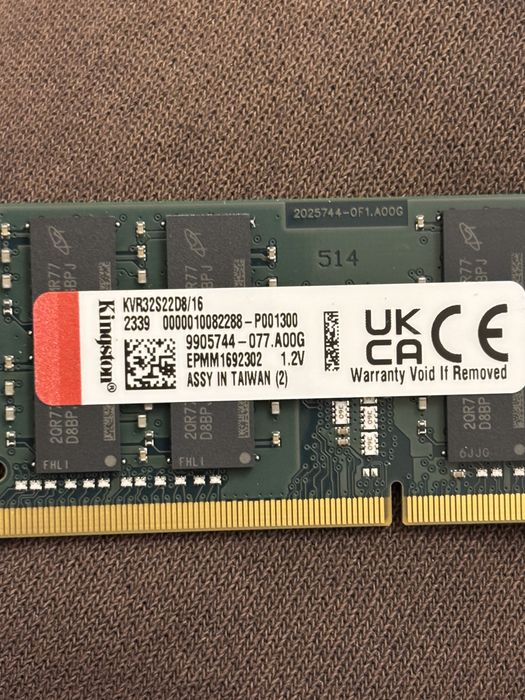 Memorie laptop sodimm 16gb ddr4 Kingston 3200