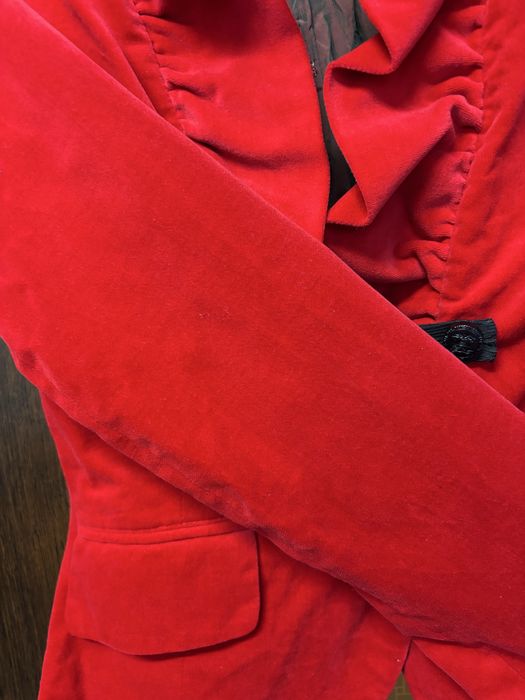 Sacou Mathilde matimea 36, catifea rosie, ca nou