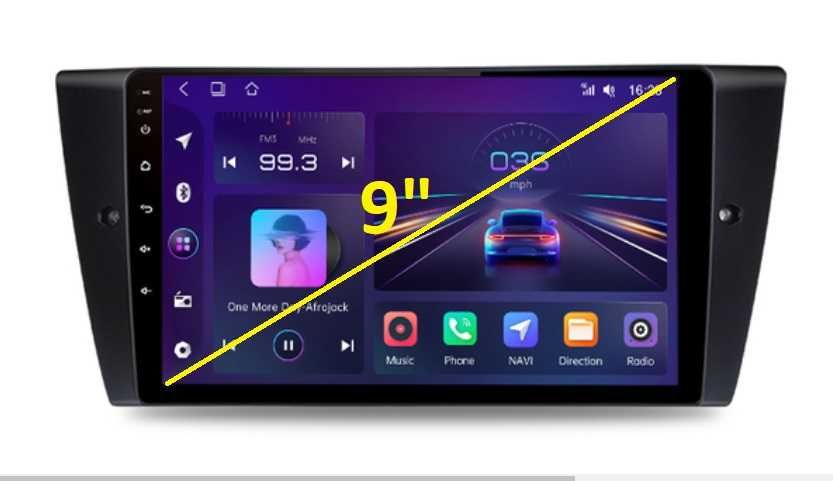 Мултимедия 9" Android 12 за BMW 3 E90 навигация GPS RDS Carplay Auto