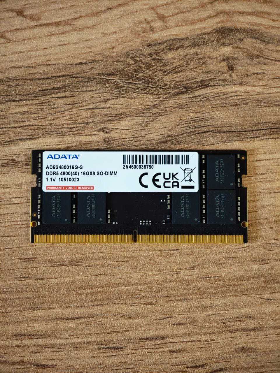 16GB DDR5 4800MHz ADATA SO-DIMM Оперативная память для ноутбука