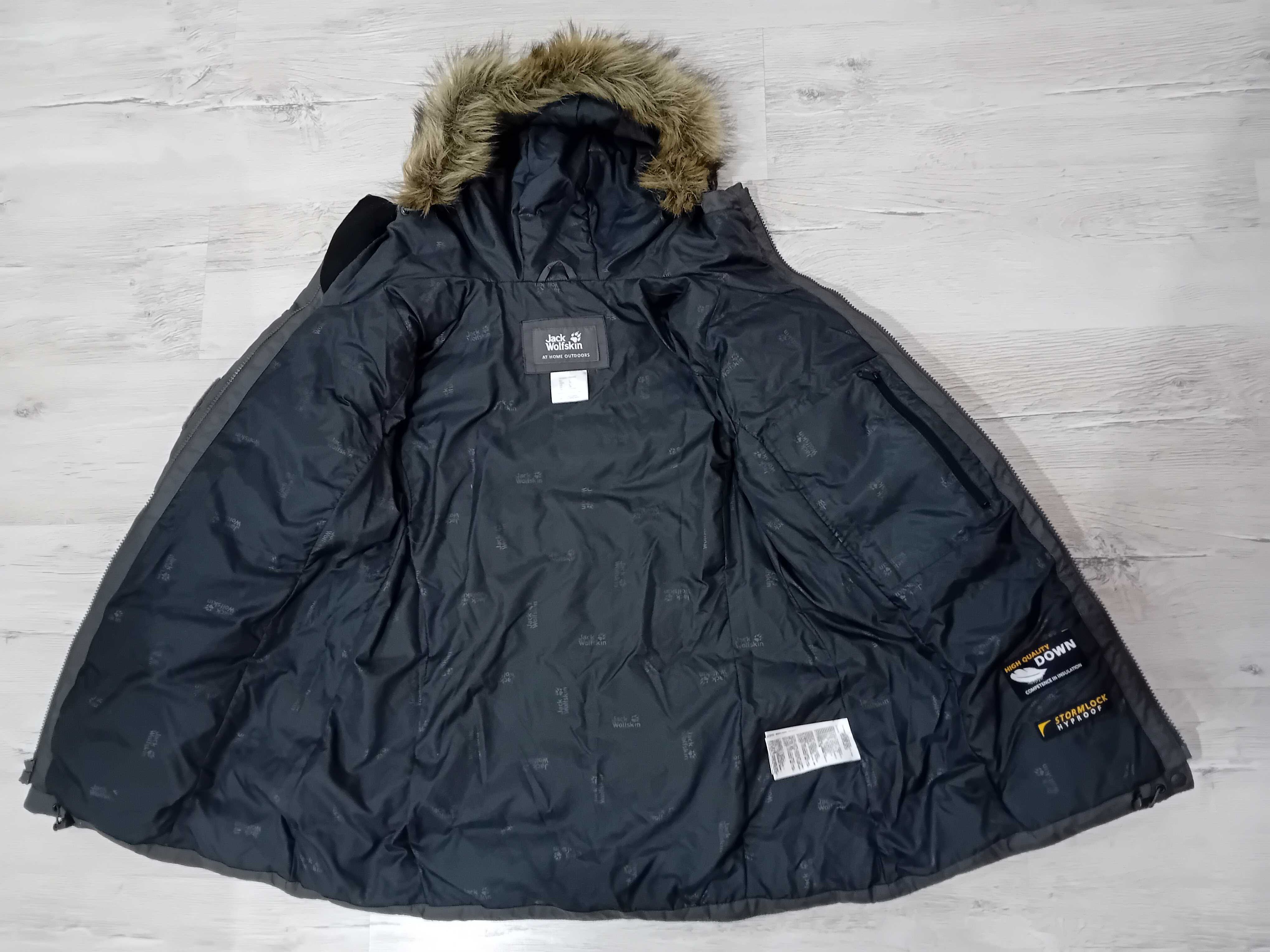 Geacă cu puf pentru femei Jack Wolfskin Stormlock Hyproof, mărimea L