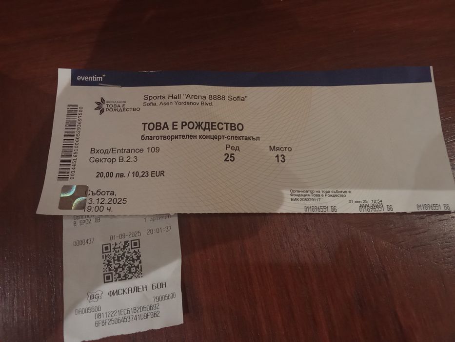 Билет за концерт-спектакъл "Това е Рождество"