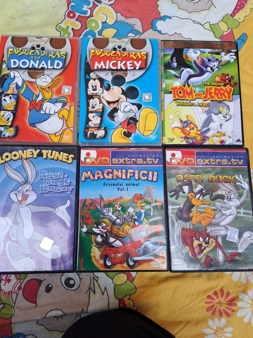 Asterix dvd, colecție 3 filme, desene animate, Tom și Jerry, Looney tu