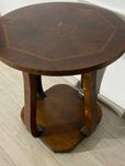 Masă Vintage din Lemn 63X70 cm; Masă Rotundă; Măsuță de Cafea