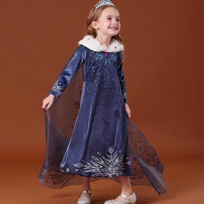 Rochie rochita Elsa Frozen fulg de nea NOUA 5, ,7,8 9 10 11,12 ani