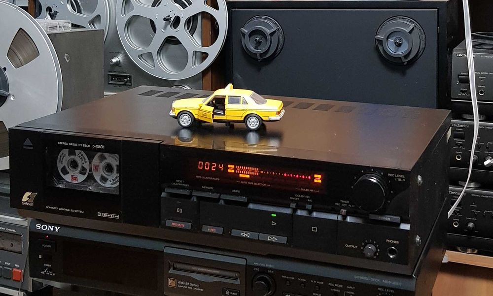 Casetofon Deck Stereo Vintage SANSUI D X501 BLACK (Made in Japan)