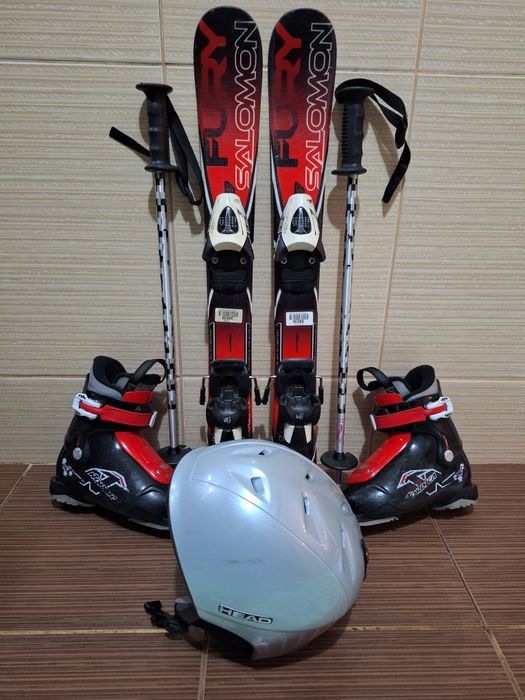 Set Schiuri copii 70cm- clapari ski-casca