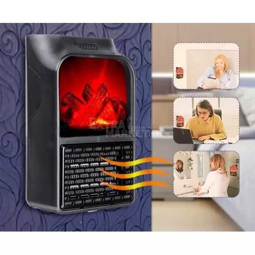 Духалка печка с ефект пламък Flame Heater 1000W с дистанционно