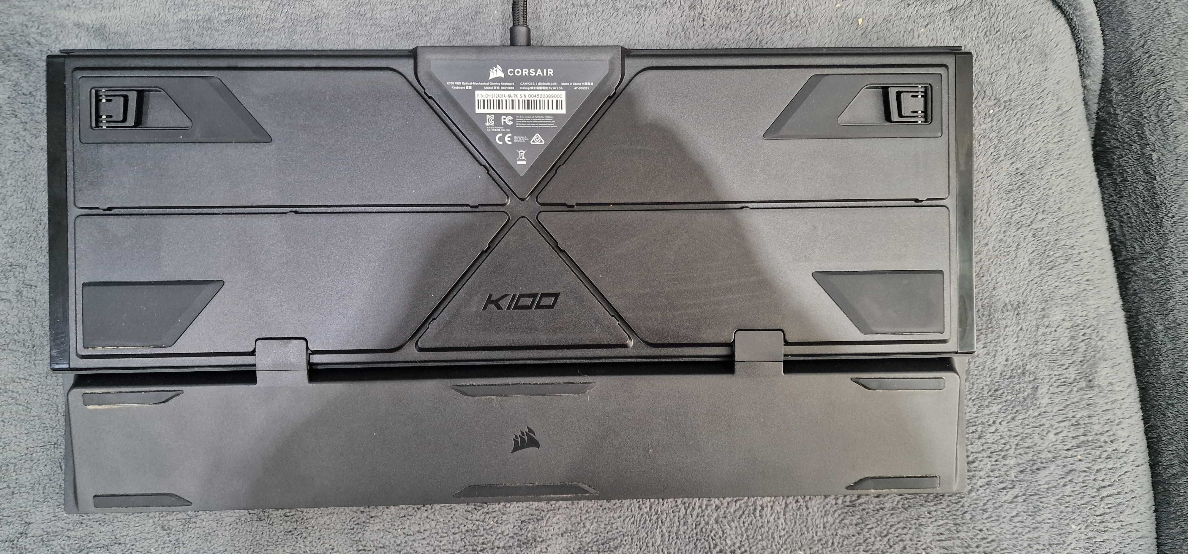 Оптично-механична игрална клавиатура K100 RGB — CORSAIR OPX — черен
