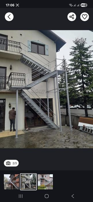 scarii metalice zincate exterioare și pentru incendii , platforme, pod