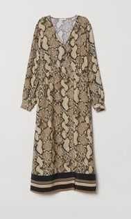 rochie animal print snake, bumbac 100%, XL, noua