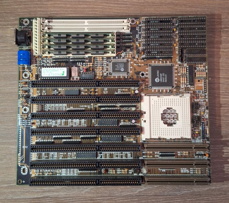 Placa de baza TK 8498F Vintage/Retro 1993 CPU 486 PGA237 Socket 3 SIMM