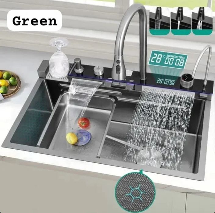 Chiuveta multifunctionala 2 cascade, accesorii incluse