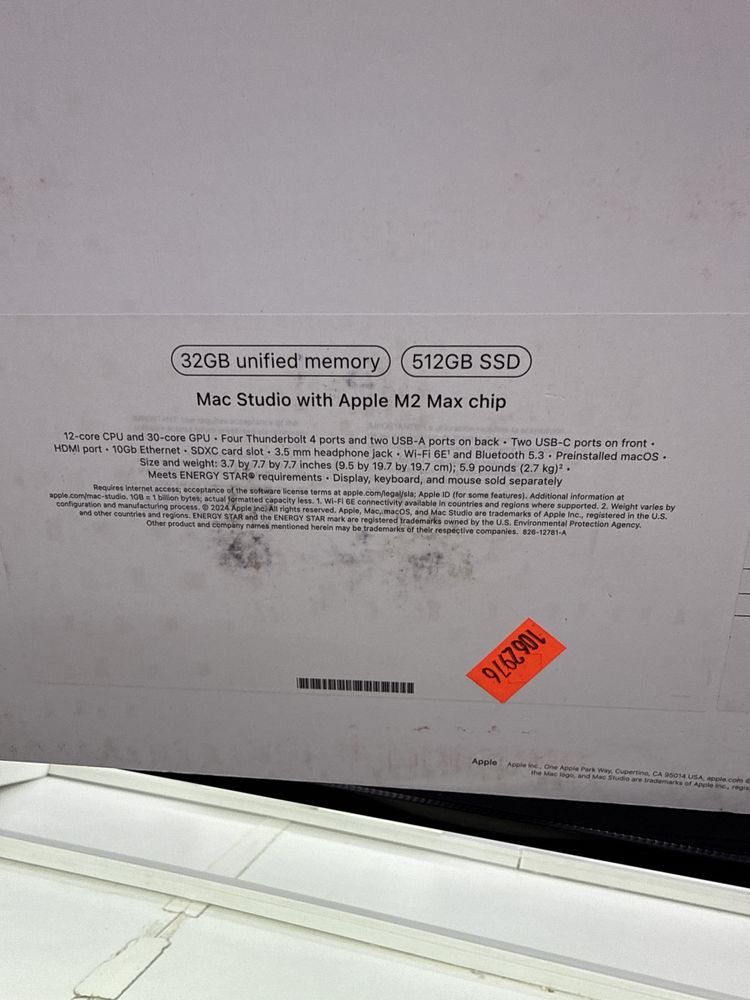 Mac stuido m2 max 32/1tb